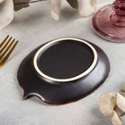 Блюдо керамическое «Лист», 13,5×10,5 см, цвет розовый 7530895