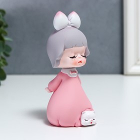 

Сувенир полистоун "Малышка с котиком" 12,1х4,6х5,2 см