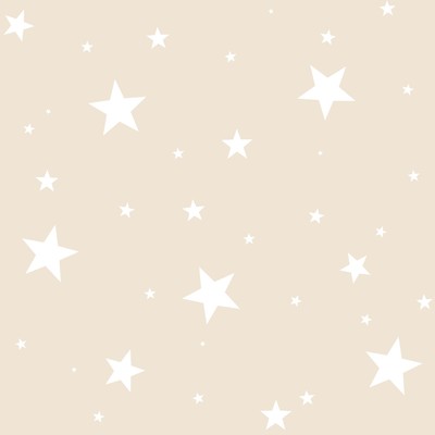 Обои бумажные «Гомельобои. Техас 61», с рисунком звёзд, 0.53×10.05 м, цвет бежевый