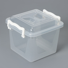 Контейнер для хранения Альтернатива, 4 л, 19.5×19.5×17.5 см, с крышкой, пластик, прозрачный - Фото 1