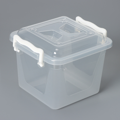 Контейнер для хранения Альтернатива, 4 л, 19.5×19.5×17.5 см, с крышкой, пластик, прозрачный