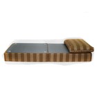Бескаркасное кресло-кровать «Окта», размер 75x100x75 см, рогожка, коричневая полоса - Фото 2