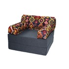 Бескаркасное кресло-кровать-пуф «Вики», размер 100x100x75 см, рогожка, велюр - Фото 4