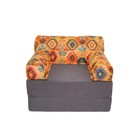 Бескаркасное кресло-кровать-пуф «Вики», размер 100x100x75 см, рогожка, велюр - Фото 1