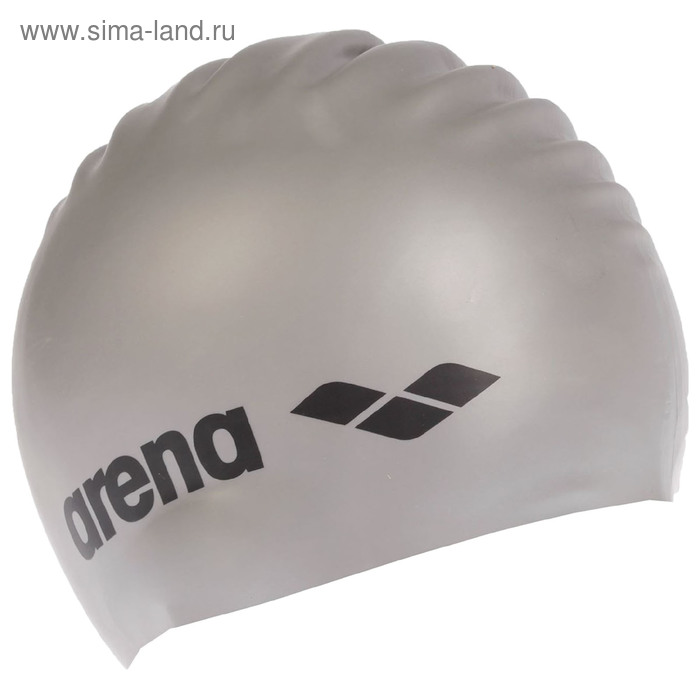 Шапочка для плавания ARENA Classic Silicone, безразмерная, цвет серебристый - Фото 1