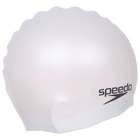 Шапочка для плавания SPEEDO Molded Silicone Cap, безразмерная, цвет белый - Фото 2