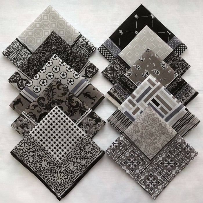 Комплект носовых платков (10шт.) мужской 28х28 рис.580-2/микс хл100% - Фото 1