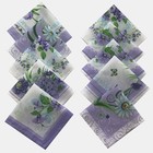 Комплект носовых платков (10шт.) женский 28х28 рис.205-4/микс хл100% - Фото 1