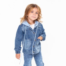 Куртка джинсовая для девочки, цвет синий, рост 98 см