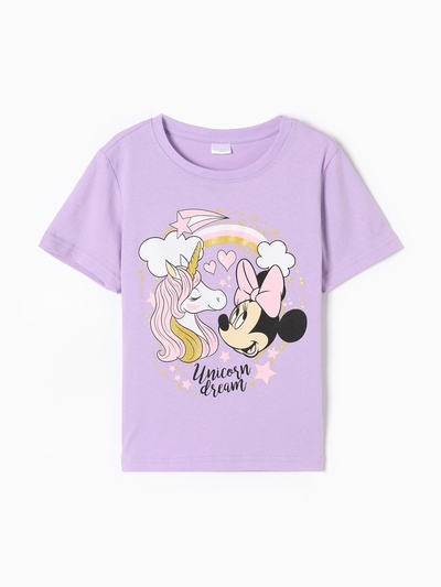 Футболка для девочки KAFTAN: Unicorn, лиловая, размер 28 (86-92 см)