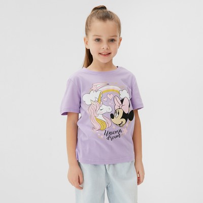 Футболка детская KAFTAN: Unicorn, лиловая, рост 122-128 см