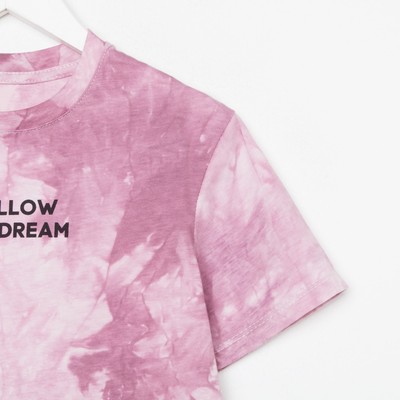 Футболка для девочки KAFTAN: Dream, лиловая, размер 34 (122-128 см)