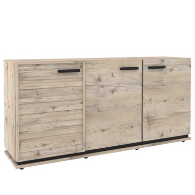 Тумба напольная Nature 5, 1714×445×833 мм, цвет гаскон пайн/чёрный