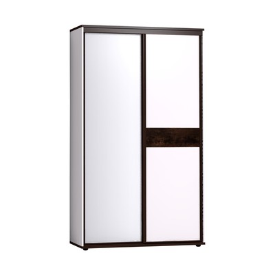 Шкаф - купе «Норвуд 303», 1234×451.5×2125 мм, цвет белый/орех шоколадный