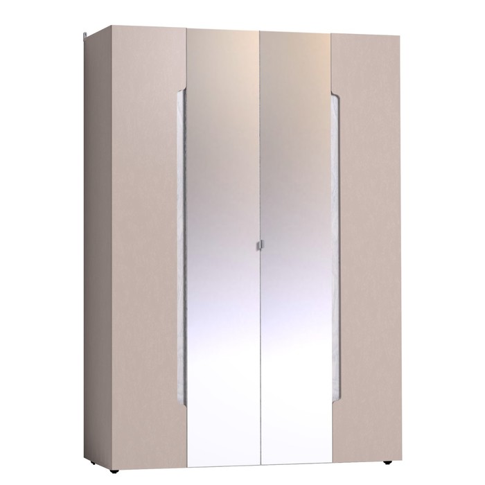 Шкаф для одежды и белья Brownie 777, 1600 × 583 × 2300 мм, цвет мокко/ясень анкор светлый - Фото 1