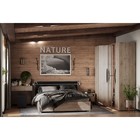 Кровать Люкс Nature 308, 1400 × 2000 мм, без основания, цвет гаскон пайн / чёрный - Фото 1