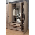 Шкаф для одежды и белья Nature 555, 1600 × 595 × 2300 мм, цвет гаскон пайн / чёрный - Фото 7