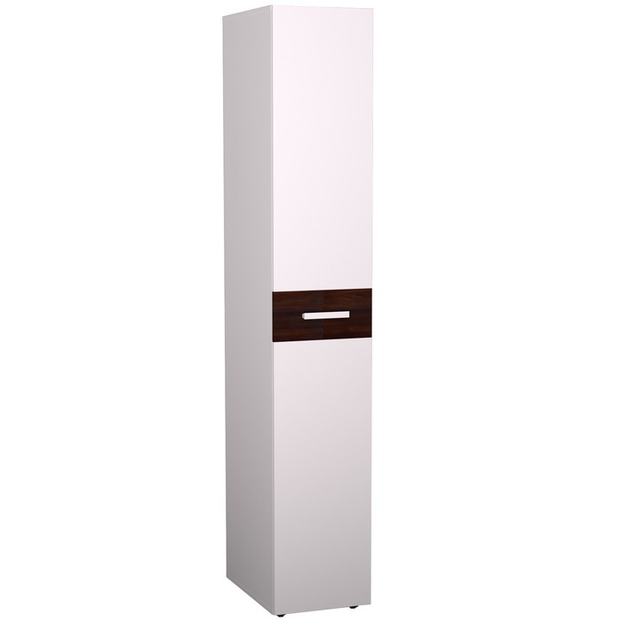 Шкаф для белья «Норвуд 55», 400 × 579 × 2300 мм, цвет белый / орех шоколадный - Фото 1