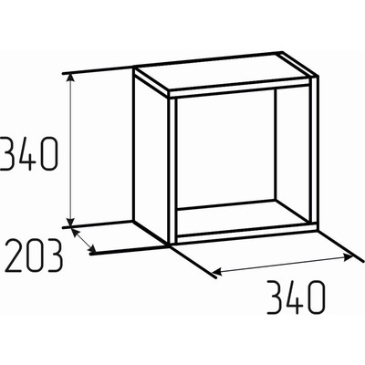 Полка - куб «Лойс 98», 340×203×340 мм, графит