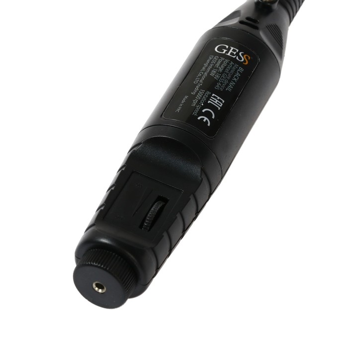 Аппарат для маникюра GESS-645 Black Nail, 18 Вт, 6 насадок, 15000 об/мин, 220 В, чёрный - фото 1900073508