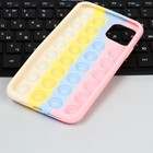 Чехол POP IT, для iPhone 11 Pro MAX, силиконовый, разноцветный - Фото 3