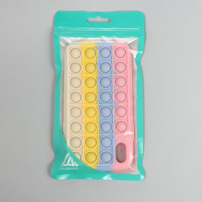 Чехол POP IT для iPhone 12 Pro MAX, силиконовый, разноцветный