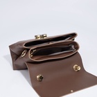 Сумка женская на клапане, цвет коричневый - фото 43592652