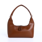 Сумка женская багет на молнии, 26×7×13 см, тёмно-коричневая - Фото 13