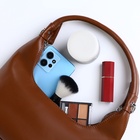 Сумка женская багет на молнии, 26×7×13 см, тёмно-коричневая - Фото 5