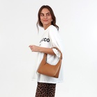 Сумка женская багет на молнии, 26×7×13 см, коричневая - Фото 2