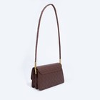 Сумка женская на клапане, цвет тёмно-коричневый - Фото 3