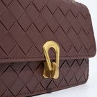 Сумка женская на клапане, цвет тёмно-коричневый - Фото 5