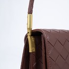 Сумка женская на клапане, цвет тёмно-коричневый - Фото 6