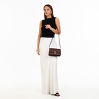 Сумка женская на клапане, цвет тёмно-коричневый - Фото 9