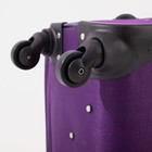 Чемодан маленький 20" на молнии, 2 наружных кармана, кодовый замок, цвет фиолетовый - Фото 7