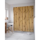 Фотоштора для ванной «Прочный бамбук», сатен, размер 180х200 см - фото 295501036
