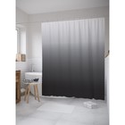 Фотоштора для ванной «Серый градиент», сатен, размер 180х200 см - фото 295501096