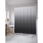 Фотоштора для ванной «Серый градиент», сатен, размер 180х200 см - Фото 2