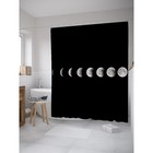 Фотоштора для ванной «Лунные изменения», сатен, размер 180х200 см - фото 295501114