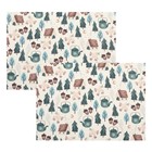 Набор салфеток на стол "Домики", ПВХ, 40*29 см, 2 штуки - фото 30996412