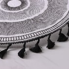 Салфетка сервировочная на стол Доляна «Солнце пустыни», d=38 см, чёрная - Фото 4