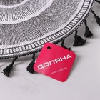 Салфетка сервировочная на стол Доляна «Солнце пустыни», d=38 см, цвет чёрный (комплект 12 шт) - фото 57956352