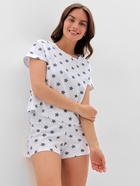 Пижама женская (футболка, шорты) KAFTAN Star, размер 48-50, серая - Фото 9