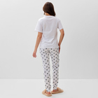 Пижама женская (футболка, брюки) KAFTAN Sleep, размер 40-42, белая - Фото 4