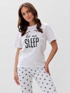 Пижама женская (футболка, брюки) KAFTAN Sleep, размер 44-46, белая - фото 23538478