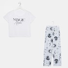 Пижама женская (футболка и брюки) KAFTAN Magic night размер 44-46, белый - Фото 6