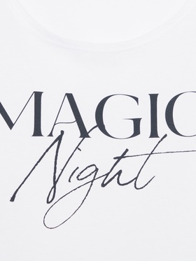 Пижама женская (футболка и брюки) KAFTAN Magic night размер 44-46, белый