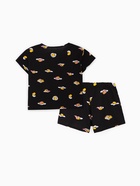 Пижама женская (футболка, шорты) KAFTAN Egg, размер 44-46, чёрная  (артикул 7456442)  большой выбор товаров оптом и в розницу по низким ценам с доставкой