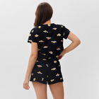 Пижама женская (футболка, шорты) KAFTAN Egg, размер 44-46, чёрная 7456442