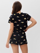 Пижама женская (футболка, шорты) KAFTAN Egg, размер 48-50, чёрная 7456443